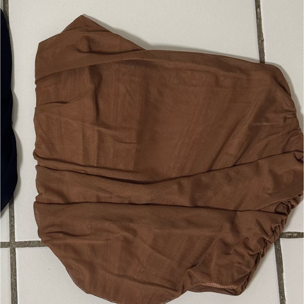 Brown zipper corset in Medium